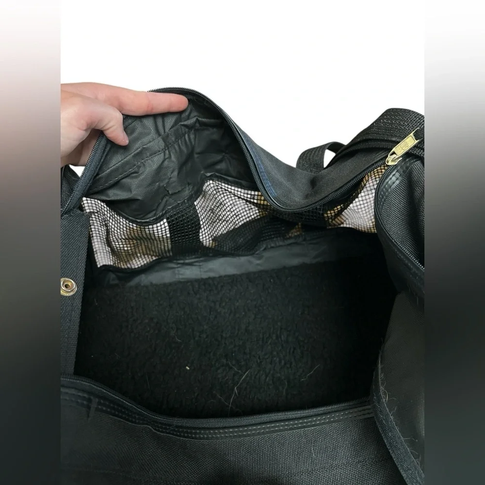 American tourister black soft case pet carrier travel bag